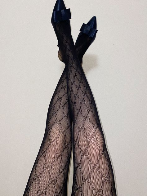 #gucci #tights #legs #guccitights Gucci Tights, Gucci Dress, Knee Dress, Stockings, Tights, Gucci