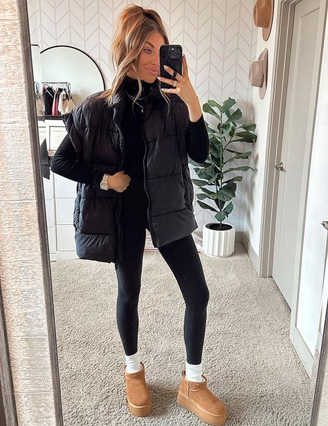 Puffer Vest Outfit Oversized, Oversized Black Puffer Vest Outfit, Black Puffer Vest Outfit Plus Size, Oversized Puffer Vest Outfits For Women, Oversize Puffer Vest Outfit, Oversized Puffer Vest Outfit, Long Puffer Vest Outfit, Puffer Vest Outfits For Women, Preg Outfits