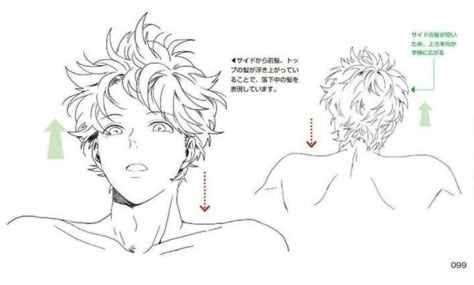 Back Hair Reference Drawing, Slick Back Hairstyles Drawing, Back Hair Reference, Hair Reference Drawing, Hair References Drawing, Manga Man, Boy Hair Drawing, Slick Back Hair, Long Hair Drawing