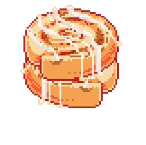 Cinnamon rollllllll Dessert Icon, Pixel Art Food, Cake Icon, Piskel Art, Pixel Art Tutorial, Cool Pixel Art, Pixel Drawing, Pix Art, Pixel Games