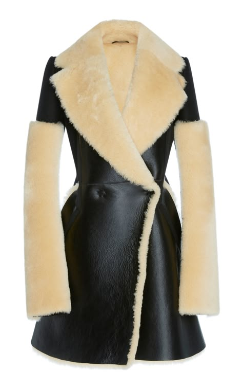 Shearling Coat by DAVID KOMA for Preorder on Moda Operandi Oversized Coats, Classy Winter Outfits, Nice Clothes, David Koma, Shearling Coat, Coat Design, Outerwear Coats, Coat Fashion, Look Cool