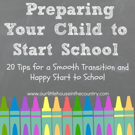 20 Tips for Preparing Your Child to Start School - http://ourlittlehouseinthecountry.com #startingschool #backtoschool Texas Homeschool, September Activities, Start School, Online Homeschool, Kindergarten Readiness, Back To School Hacks, Starting School, Parent Resources, School Readiness