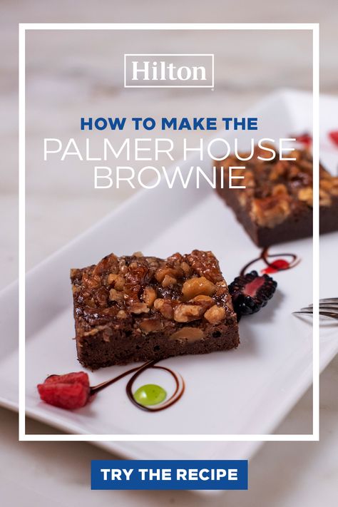 Palmer House Brownie Recipe, Usa Recipes, Yummy Food To Make, Brownie Pops, Palmer House, Delish Desserts, Be My Guest, Cupcakes Recipes, Things To Do At Home