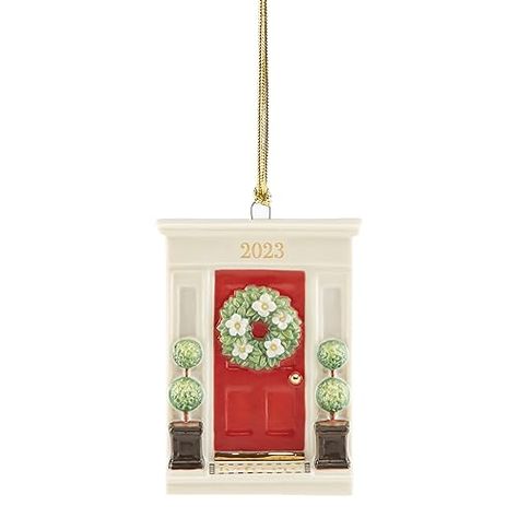 Limited-time deal for Prime Members: LENOX 2023 Our New Home Front Door Ornament, 0.30 LB, Multi Home Front Door, Door Ornament, Lenox Christmas, New Homeowner Gift, House Front Door, Porcelain Ornaments, Our New Home, House Ornaments, Snowflake Ornaments