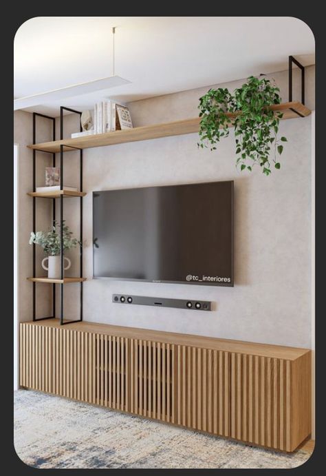 Wall Tv Unit Design, Tv Room Design, Tv Unit Design, Home Design Living Room, Decor Home Living Room, Home Design Decor, Living Room Tv, Home Room Design, Apartment Living Room