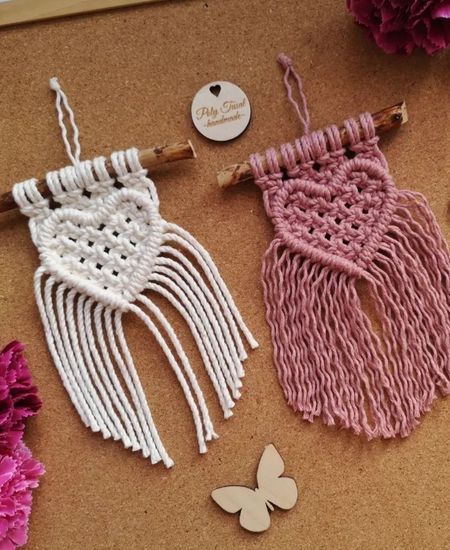 Digital PDF Macrame Patterns | Macrame for Beginners Macrame Valentines Day, Macrame Beginners, Macrame Heart, Valentines Bricolage, Bohemian Diy, Half Hitch Knot, Love Decorations, Car Hangers, Valentines Patterns