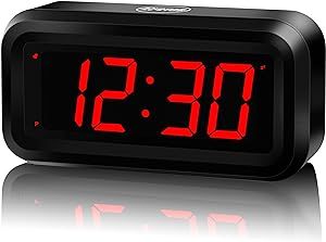 Alarm Clock, Digital Clock, Small Wall Clock, Battery Operated, Adjustable 3-Level Led Brightness, Dim Night Model, 12/24Hr, Cordless, Constantly 1.2'' Digits Display for Bedroom/Travel Simple Alarm Clock, Small Wall Clock, Kids Alarm Clock, Small Clock, Travel Alarm Clock, 9 Volt Battery, Clock Display, Led Clock, Clock For Kids