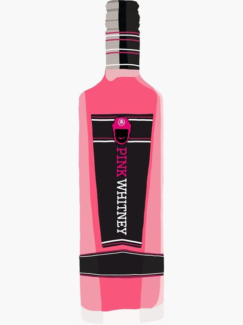 "pink whitney" Sticker by jemimadominguez | Redbubble Pink Whitney Beer Pong Table, Pink Whitney Pong Table, Pink Whitney Painting, Pink Whitney Aesthetic, Pink Whitney Logo, Alcohol Table, Bp Table, Cup Pong, Diy Canvas Crafts