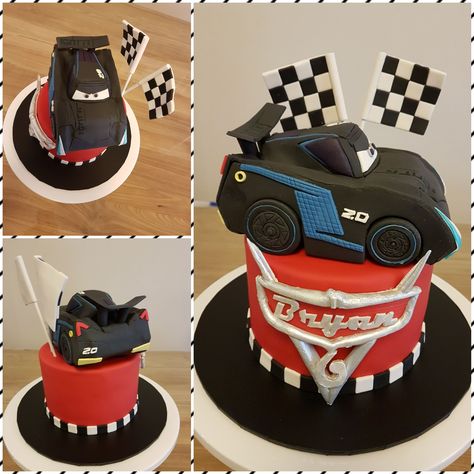 Disney Cars 3 Jackson Storm Jackson Storm Cake, Jackson Storm Cars, Storm Cake, Jack Storms, Disney Cars 3, Jackson Storm, Cars Birthday Cake, Cars Cake, Baking Fun