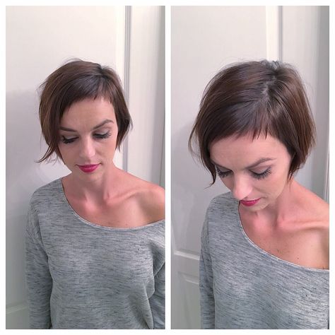 Types Haircut, Kort Bob, Brunette Pixie, Undercut Hairstyles Women, Pixie Crop, Baby Bangs, Haircut Types, Instagram Baby, Undercut Hairstyles