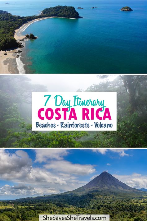 7 Days Costa Rica Itinerary: Top Sights for First Timers Costa Rica Itinerary, Costa Rico, Monteverde Costa Rica, 7 Day Itinerary, Trip To Costa Rica, Costa Rica Travel Guide, Central America Destinations, Tamarindo Costa Rica, Costa Rica Beaches