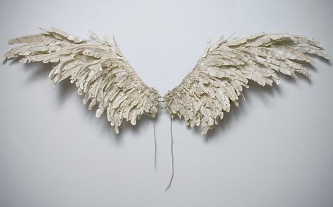 SUSAN HANNON Sculpture Wings On Wall, Giant Wings Art, Huge Angel Wings, White Angel Wings Aesthetic, Winged Sculpture, White Wings Aesthetic Angel, You Get Me, Closer To God, Angel Aesthetic