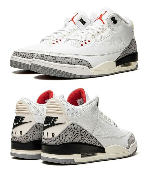 Air Jordan 3 White Cement Reimagined, Jordan 3 Reimagined, Air Jordan 3 White Cement, Jordan 3 Cement, Jordan 3 White Cement, Jordan Iii, White Cement, Shoe Inspo, Air Jordan 3