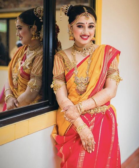 Madisar Saree, भारतीय दुल्हन संबंधी, Bharatanatyam Poses, Indian Wedding Poses, Wedding Outfits For Groom, Indian Bridal Photos, Bride Photography Poses, Hindu Bride, Serial Actress