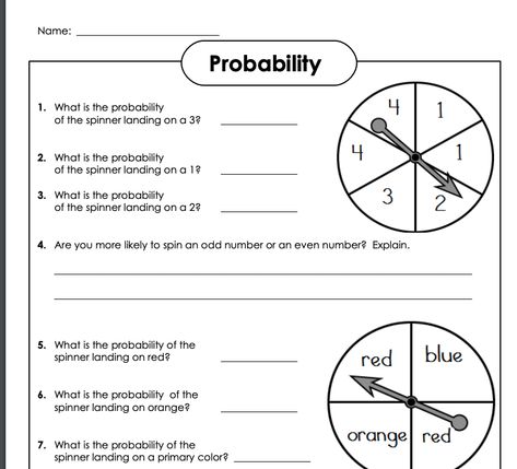 Probability worksheets Probability Math Activities, Probability Math, Probability Worksheets, Super Teacher, Free Math Worksheets, Teaching Students, Odd Numbers, Teacher Worksheets, Free Math