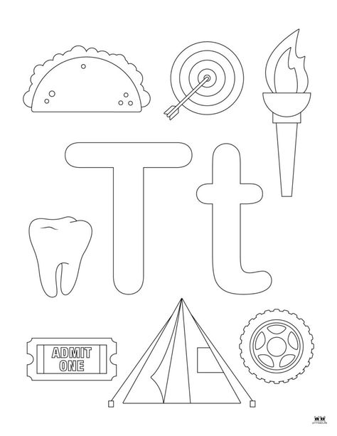 Letter T Coloring Page Free Printables, Letter T Tracing Worksheets Preschool, Letter T Activities For Toddlers, Letter T Preschool Crafts, T Crafts For Preschool, T Worksheets Preschool, Letter T Crafts For Preschool, Letter T Worksheets For Preschool, Starfish Activities