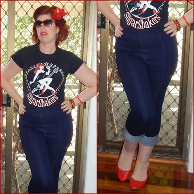 Miss Milla Cherry: Pinup Style vs Rockabilly Style Mormon Outfits, Pinup Looks, Rockabilly Bands, Rockabilly Lifestyle, Sourpuss Clothing, Summer Pins, Pink Wedges, Pinup Style, Pin Up Outfits