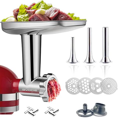 Kitchenaid Meat Grinder, Garlic Chili Sauce, Sausage Meatballs, Fresh Bread Crumbs, Sausage Making, Summer Sausage, Kitchenaid Stand Mixer, Premium Food, Meat Grinder