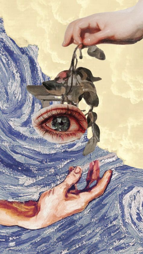 #wallpaper #aesthetic #eyes #hands #vintage #art #clouds #painting Vintage Eyes, Classical Art Eyes, Eyes Collage Art, Eyes Surrealism, Eyes In Famous Paintings, Eyes Artwork Surrealism, Eye Art, Collage, Art