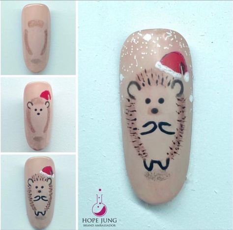 Holiday Hedgehog 🦔 ⠀⠀⠀⠀⠀⠀⠀⠀⠀ Here is an easy and fun tutorial of a cute little hedgie in a Santa hat!! 😫🥺⠀⠀⠀⠀⠀⠀⠀⠀⠀ ⠀⠀⠀⠀⠀⠀⠀⠀⠀ @lightelegancehq⠀⠀⠀⠀⠀⠀⠀⠀⠀ ⠀⠀⠀⠀⠀⠀⠀⠀⠀ ⠀⠀⠀⠀⠀⠀⠀⠀⠀ ⠀⠀⠀⠀⠀⠀⠀⠀⠀ ⠀⠀⠀⠀⠀⠀⠀⠀⠀ ⠀⠀⠀⠀⠀⠀⠀⠀⠀⠀⠀⠀⠀⠀⠀⠀⠀ #nailtutorial #stepbystep #hedgehog #hedgehognails #lightelegancegel #lightelegance #lefaves #lerocks #holidayseason #holidaynails #christmas #christmasnails #lebuttercreams #ledesertdreams #lemightyjungle #nailart #handpainted #nailpro #lebrandambassador #whatsinsidematters #nails #nailsoftheday Hedgehog Christmas, Light Elegance, Hedgehog Art, Winter Nail Art, Art How, Christmas Nail, Nail Pro, Christmas Nail Art, Nail Tutorials