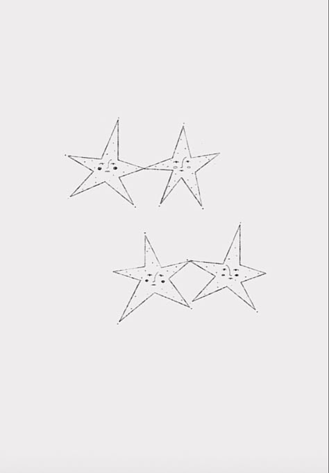 Region Of The Summer Stars Tattoo, Star With A Face Tattoo, Hand Drawn Star Tattoo, Wonky Star Tattoo, Two Stars Tattoo, 333 Nails, Star With Face, Star Face Tattoo, North Star Tattoos