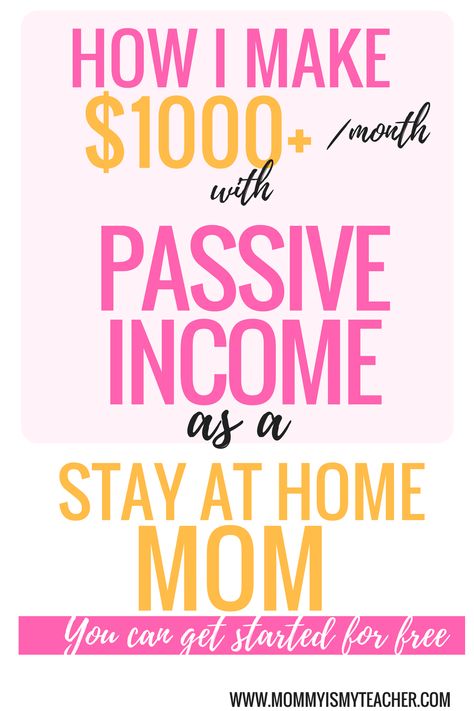 Ideas To Make Money, Passive Income Business, Stay At Home Moms, Passive Income Ideas, Trying To Get Pregnant, Stay At Home Parents, Job Search Tips, Money Pictures, New Parent Advice