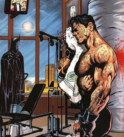 Batman Workout Comics, Bruce Wayne Artwork, Batman Body Comics, Bruce Wayne Body Comics, Batman Good Night, Bruce Wayne Physique, Bruce Wayne Workout, Batman Physique, Bruce Wayne Comic