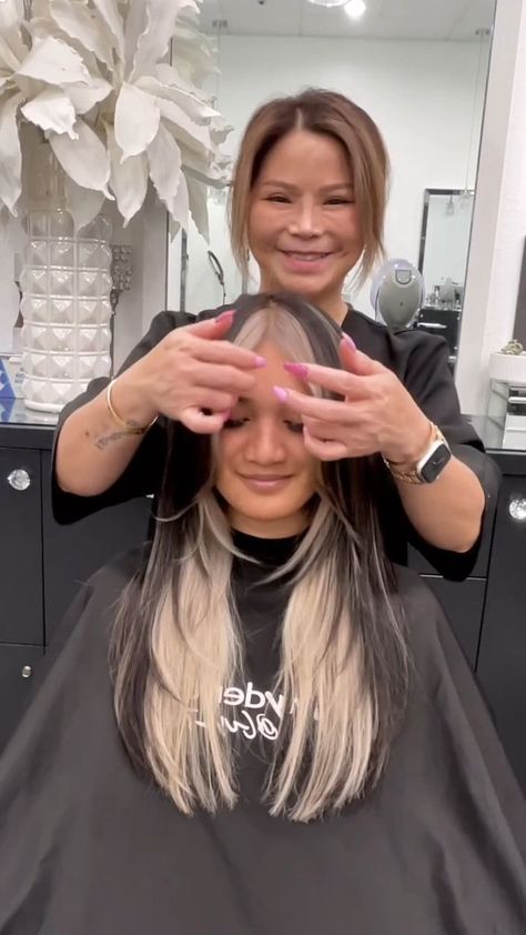 Peekaboo Hair Color Magic with Guy Tang Mydentity! These younger clients keep me up on my toes… That’s because they are all so tall. Lol Peekaboo hair color. Lift with @guytang_mydentity #Big9 Creme lightener with dedicated developer 1:2. Glaze with: @guytang_mydentity New Reflect liquid demi. Rootage: 6SI and 9SI Silver Ice + 6vol 1:1 Mids and ends: 9SI Silver Ice + 9SPL Silver Pearl +6vol 1:1. Process on dry hair for 15 mins. @kimwasabi #kimwasabi #excellenthairsalon #guytang #guytangmyd Hair For 15, Peekaboo Hair Color, Guy Tang Mydentity, Guytang Mydentity, Peekaboo Hair Colors, Peekaboo Hair, Guy Tang, Color Magic, Hair Cut