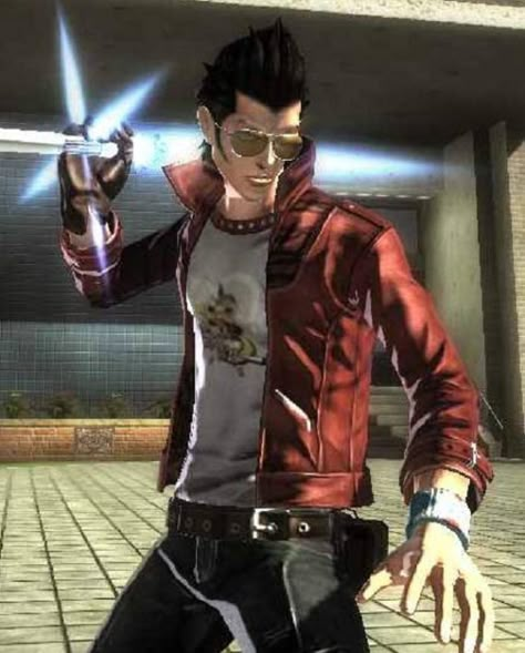 Iconic Bedrooms, No More Heroes Travis, Star Gladiator, Travis Touchdown, Ncr Ranger, No More Heroes, Men's Leather Jackets, Capcom Art, Japanese Video Games