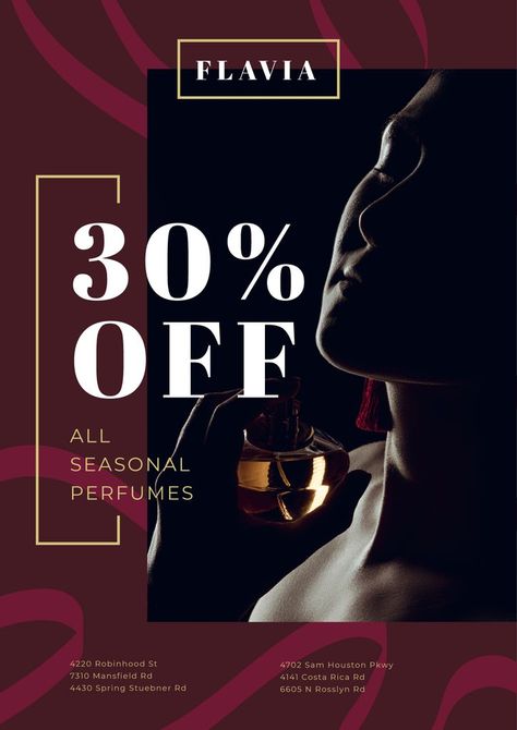 Perfumes Sale with Woman Applying Perfume — Create a Design Perfume Poster, Applying Perfume, Perfume Sale, Online Poster, Perfume Ad, Event Poster Design, Typography Poster Design, Cosmetic Design, Sports Graphic Design