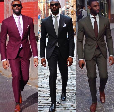 18 Popular Dressing Style Ideas for Black Men - Fashion Tips Tuxedo Outfit, Suits And Ties, Men In Suits, Man Suits, Outfit Tips, Man Wedding, Suits Wedding, Slim Fit Blazer, Groom Tuxedo