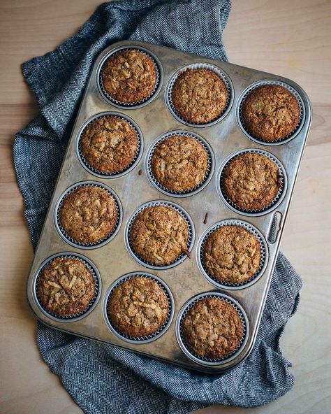 apple rye muffins // brooklyn supper Rye Muffins, Broma Bakery Pumpkin Muffins, Cookie And Kate Apple Muffins, Honeycrisp Apple Muffins, Rye New York, Baking Muffins, Brunch Dishes, Rye, Fresh Bread