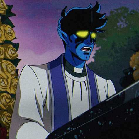 x-men '97 icon. xmen. marvel animation. nightcrawler. X Men 97 Nightcrawler, Nightcrawler Fanart, Xmen Icons, Nightcrawler Marvel, Nightcrawler Comic, Nightcrawler Xmen, Xman Marvel, Night Crawler, Kurt Wagner