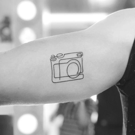 Tattoos For Introverts, Introvert Tattoo, Paisley Tattoo Design, Camera Tattoos, Shape Tattoo, Tattoo Trend, Camera Tattoo, Tattoo Photography, Initial Tattoo