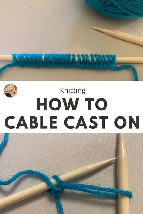 Learn how to do the knitted cable cast-on with this easy-to-follow tutorial. Create a sturdy and beautiful edge for your knitting projects today! Cable Cast On Knitting, Learn Knitting, Casting Off Knitting, Stretchy Bind Off, Cable Cast On, Cast On Knitting, Spool Knitting, How To Knit, Arm Knitting