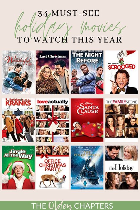 This ultimate holiday movies list is filled with magical films to get you in the holiday spirit! This Christmas films list includes everything from favorite classics to movie ideas for kids. Pin now, pop that popcorn, and begin creating your very own Christmas movies bucket list. #christmasmovies #christmas #holidays Christmas Movie Photos, Movie For Christmas, Christmas Movie Classics, Must Watch Christmas Movies List, Ultimate Christmas Movie List, Christmas Movie List 2024, Christmas Classic Movies, Christmas Movie Watch List, Classic Christmas Movies List