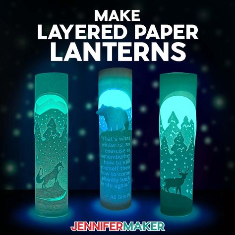 Can You Do Sublimation On Wood? 5 Methods That Work! - Jennifer Maker Cricut Paper Lantern Free, Paper Lantern Cricut, Christmas Luminaries Diy Paper, Cricut Paper Lantern, Paper Craft Lantern, Cricut Luminaries, Diy Lanterns For Kids, Paper Lanterns With Lights, Paper Luminaries