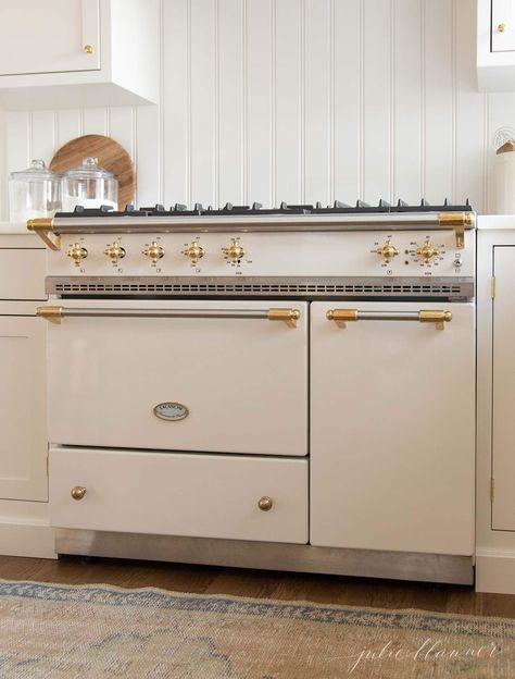 Kitchen Stove Design, Modern Kitchen Stoves, French Range, French Stove, Lacanche Range, Kitchen Sink Interior, Easy Home Improvement Projects, Julie Blanner, White Kitchen Sink