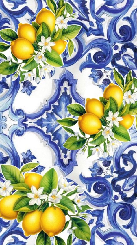 Lemon Watercolor, Iran Pictures, Vintage Floral Wallpapers, Botanical Poster, Greek Art, Summer Wallpaper, Ceramic Painting, Fabric Painting, Floral Wallpaper