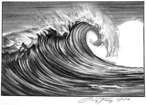 Ocean Wave Sketch by Craig Tracy. Ocean Waves Sketch, Ocean Wave Sketch, Wave Sketch Pencil, Ocean Drawing Pencil, Wave Sketch Simple, Ocean Waves Drawing, Wave Sketch, Ocean Wave Drawing, Waves Sketch