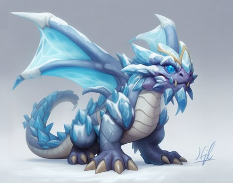 Stylized Dragon, Dragon Concept Art, Fantasia Art, Ice Monster, Dragon Fanart, Games Journey, Ice Texture, Icewind Dale, Game 2d