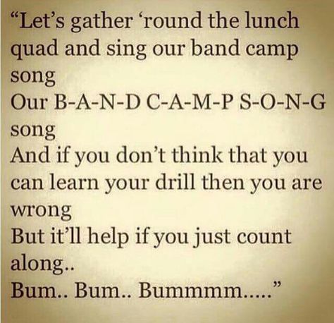 Band Memes Funny So True, Band Puns, Color Guard Quotes, Marching Band Jokes, Marching Band Problems, Funny Band, Marching Band Memes, Band Problems, Colour Guard