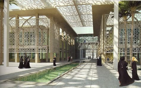 Princess Nora bint Abdulrahman University, Riyadh, Saudi Arabia by Perkins+Will Princess Noura University In Riyadh, Princess Noura University, Amphitheater Architecture, Mosque Design, Architecture Classic, Retail Facade, Cladding Design, Commercial And Office Architecture, Architecture Panel