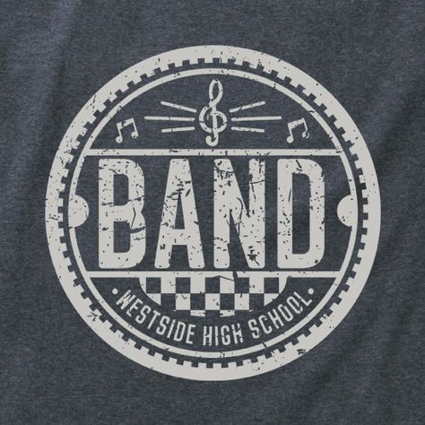 Pep Band Shirts, School Band Shirts, Band Shirt Ideas, Club Tshirts, Class Tshirts, Marching Band Shirts, Band Mom, Honor Society, High School Band