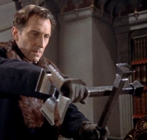 Peter Cushing as Dr. Van Helsing Vampire Hunters, Abraham Van Helsing, Hammer Horror Films, Dr Frankenstein, Peter Cushing, Van Helsing, Hammer Films, Christopher Lee, At The Movies