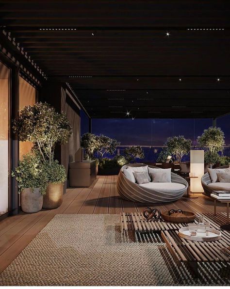 Roof Garden Design, Terrasse Design, Terrace Garden Design, Terrace Decor, Rooftop Terrace Design, Rooftop Design, Modern Backyard Landscaping, Outdoor Living Design, Rooftop Patio