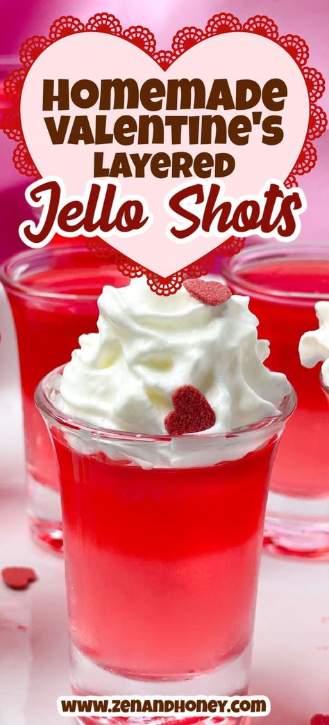 This Valentine’s Day Jello Shots Recipe creates the ultimate boozy treat for your Valentine’s Day party, brunch or date. The cute pink and red are so beautiful and perfect for gifts. If you’ve been looking for a fun and creative recipe for Valentine’s day, you should give these a try! It’s an adult-only treat, but it’s worth the effort to make them, since they look as tiny, little love letters, in a boozy shot Brunch Gift Ideas, Valentines Drinks Alcoholic, Strawberry Jello Shots, Jello Shots Recipe, Girls Night Drinks, Christmas Jello Shots, Valentines Party Food, Valentine Drinks, Valentines Brunch