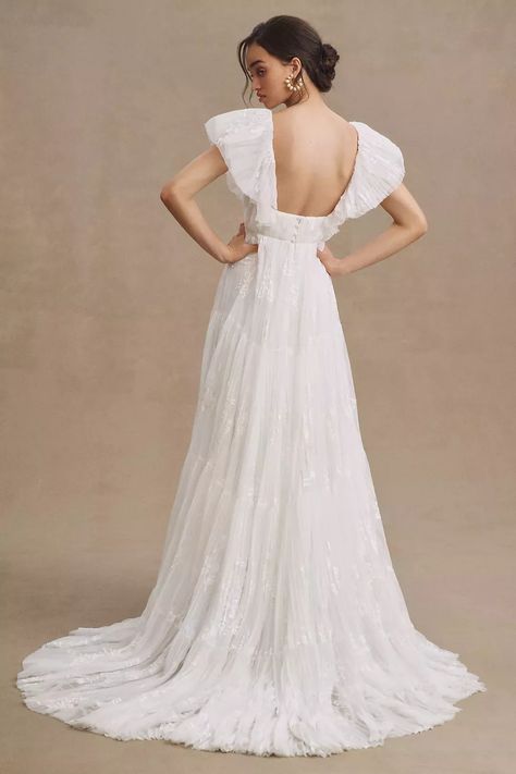 Anthropologie Wedding Dress, Whimsical Wedding Gown, Empire Waist Wedding Dress, Bhldn Wedding Dress, Bhldn Wedding, Empire Wedding Dress, Fresh Dress, Anthropologie Wedding, Valentines Day Dresses