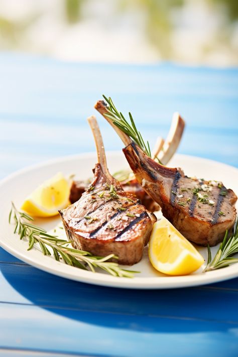 "Unearth the Secrets of Mediterranean Cuisine: Herbes de Provence Grilled Lamb Chops Recipe" Provence Recipes, Grilled Lamb Chop Recipes, Lamb Chops Recipe, Grilled Lamb Chops, Lamb Chop Recipes, Eggplant Salad, Lamb Dishes, Grilled Lamb, Balsamic Reduction