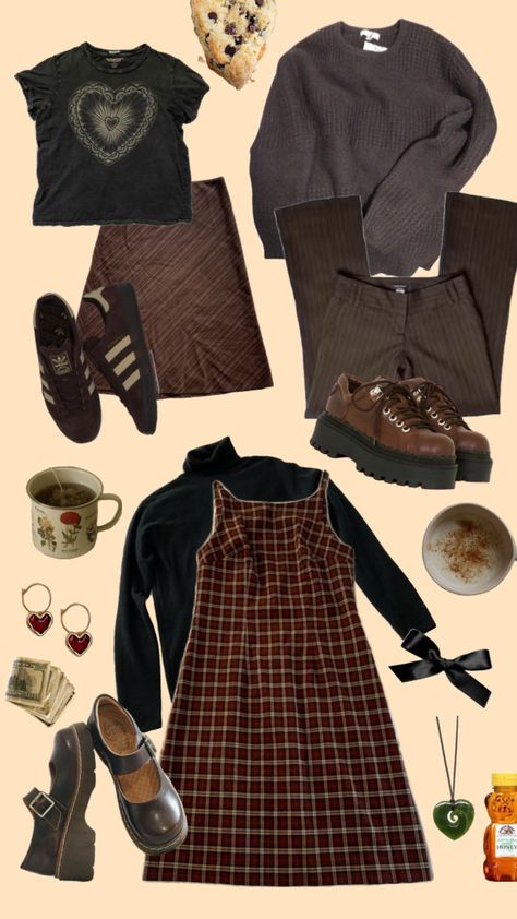 work outfits #barista#outfit#outfitinpo#coffee#tea#vintage#brown Barista Outfit, Barista Outfits, Tea Vintage, Vintage Fits, Work Outfits, Vintage Brown, Fitness Inspo, Work Outfit, Vintage Shops